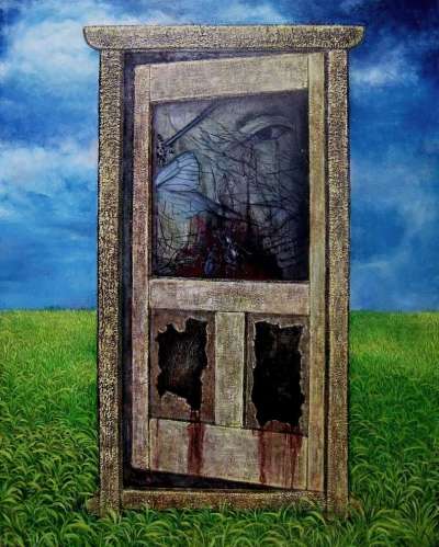 《過去の扉/Past door》2009 油彩、キャンバス/oil on canvas 910×727mm